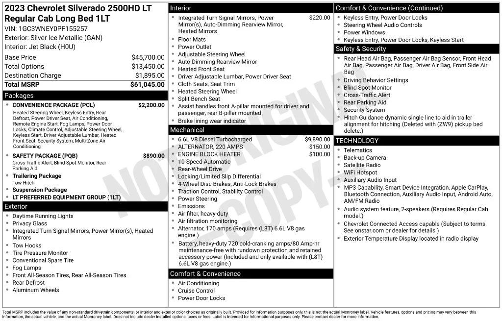 chevrolet silverado 2500hd 2023 1GC3WNEY0PF155257 image chevrolet silverado 2500hd 2023 1GC3WNEY0PF155257 image